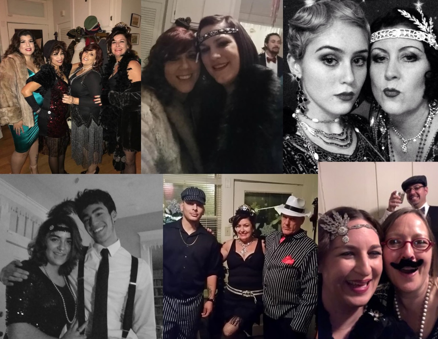 1920s New years Eve party 2018 costumes collage