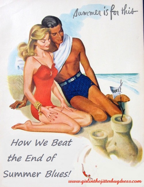 40s Couple Swimsuit Ad