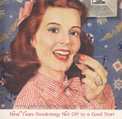 1940s girl eating candy