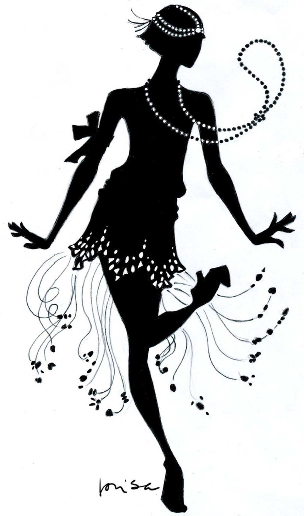 Flapper Girl Silhouette Png