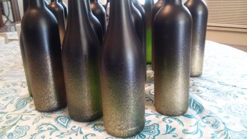 1920s party decor Gala glitter bottles