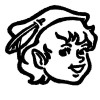 elfin brownie head girl scout clip art