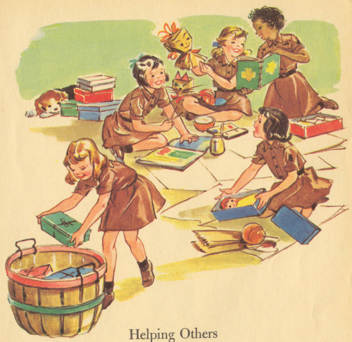 vintage brownies Gril Scouts helping others