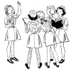 vintage Girl Scout Brownies singing