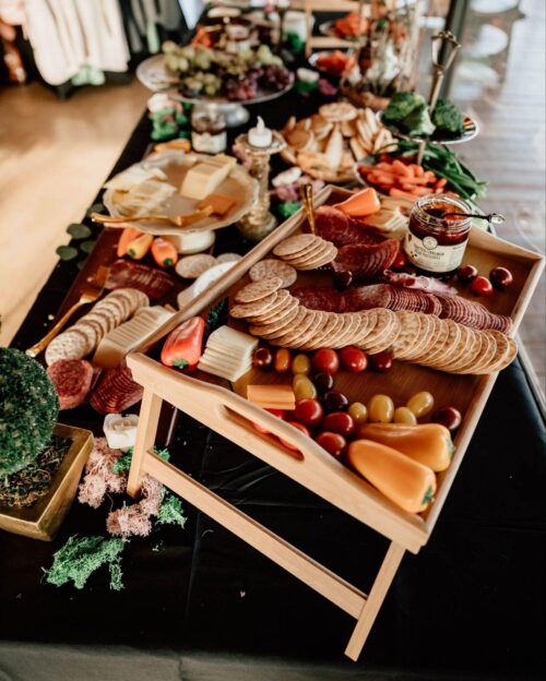 DIY Vintage Botanical Wedding charcuterie board