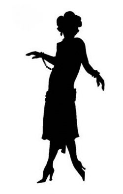 elegent flapper silhouette dance 1920s