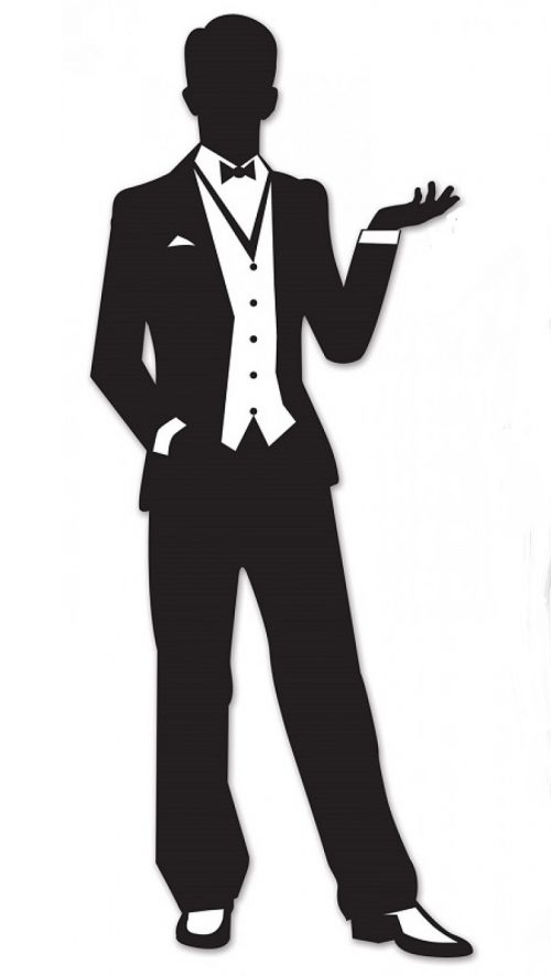 1920s Silhouettes Line Art Templates - The Girl In The Jitterbug Dress