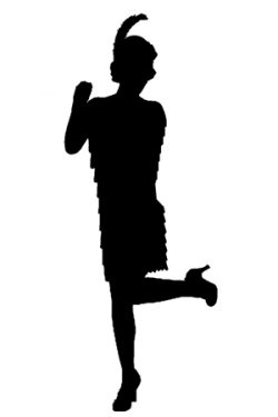 flapper girl leg up dance 1920s silhouette