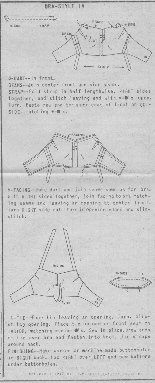1940s halter pattern 4 instructions