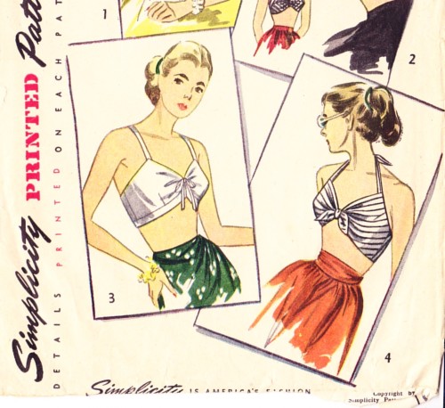 1940s 1950s halter sewing pattern