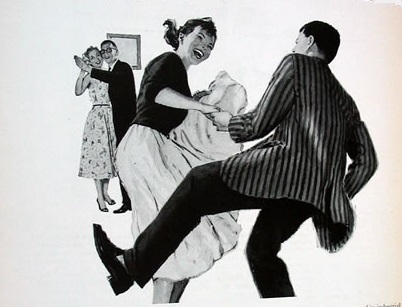 jiterbug black and white swing dance clipart