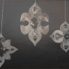 vintage paper craft black ornament close up