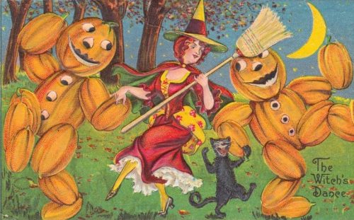 pumpkin people and witch dance spooky swing dance