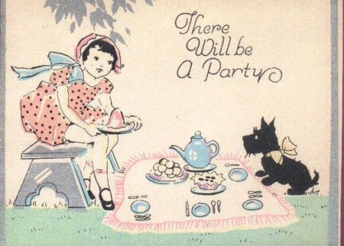 vintage scottie dog tea party