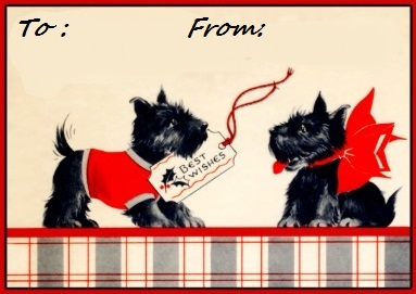 Scottie Dog Christmas Tags