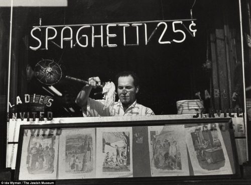spaghetti 25 cents vintage Italian food