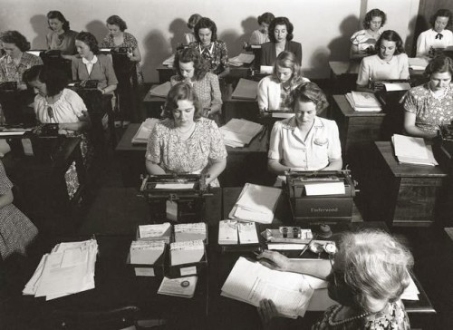 vintage typing class 1930s 1940s