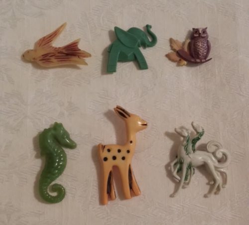 vintage pins animals 1940s 1950s